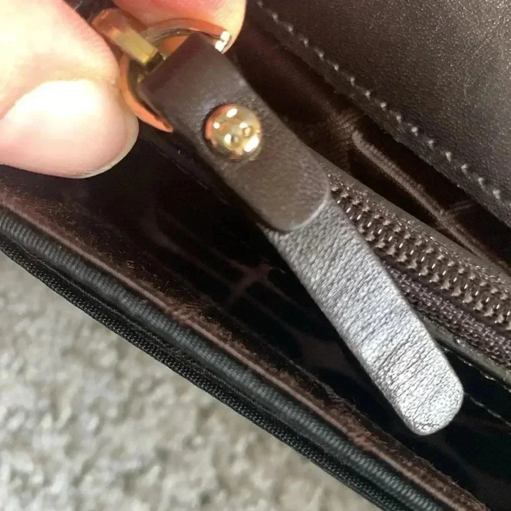 Kate Spade black nylon and leather wallet